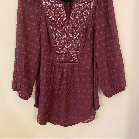 Anthro "One September" Madiran peasant blouse - Picture 7 of 11